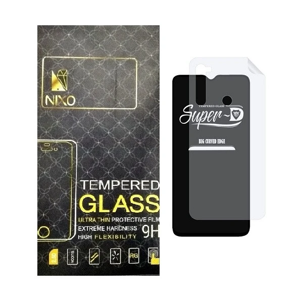 محافظ صفحه نمایش نیکسو مدل 2SN-Glass مناسب برای گوشی موبایل شیائومی Redmi Note 8 به همراه محافظ پشت