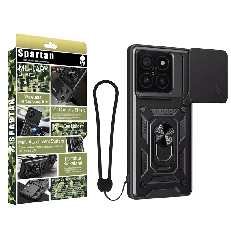 کاور اسپارتان مدل Defender Armor Apple Strap مناسب برای گوشی موبایل شیائومی 14T به همراه بندآویز