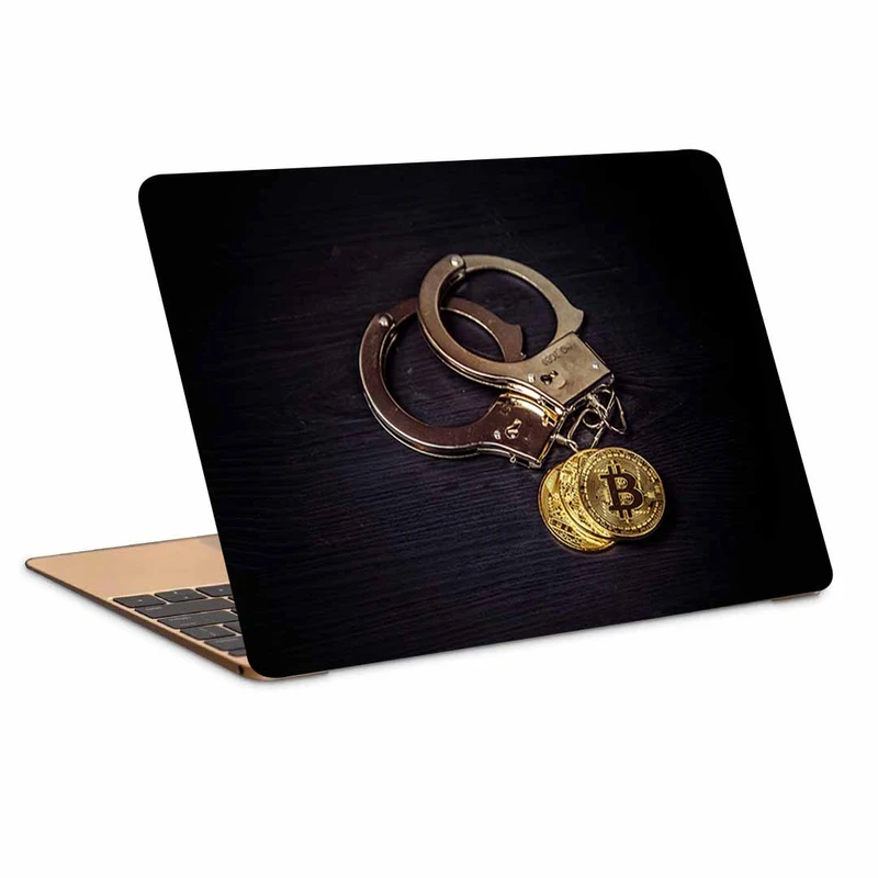 استیکر لپ تاپ طرح bitcoinکد p-1135مناسب برای لپ تاپ 15.6 اینچ