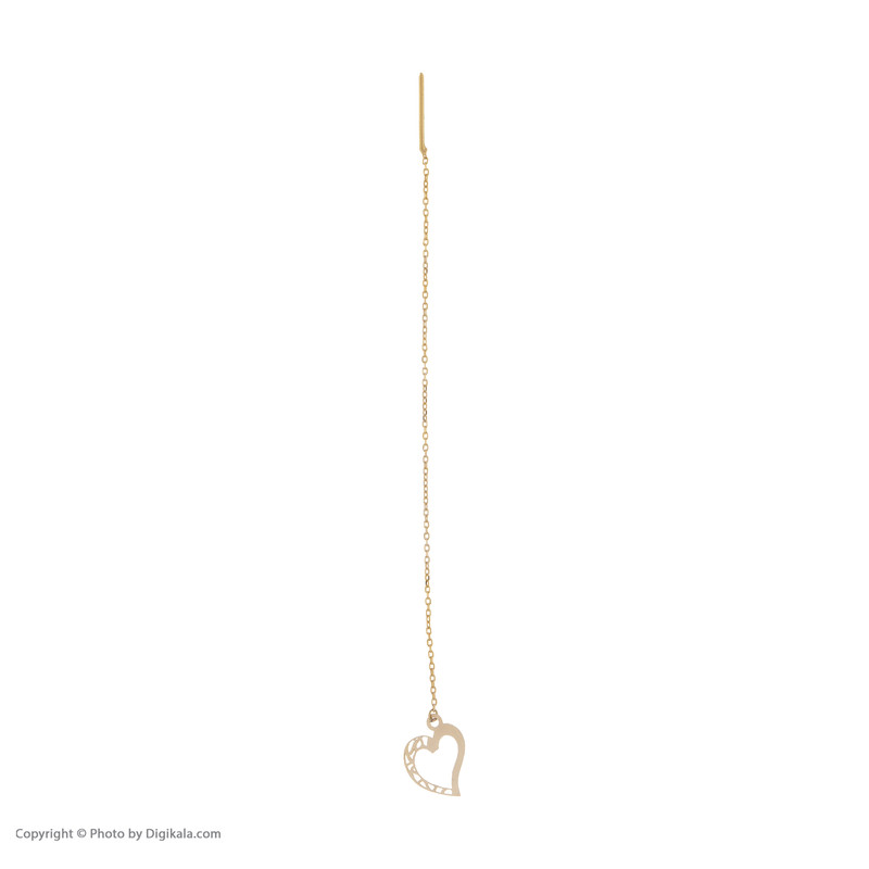 گوشواره طلا 18 عیار زنانه نیکان گلد مدل قلب کد NK459 - 2