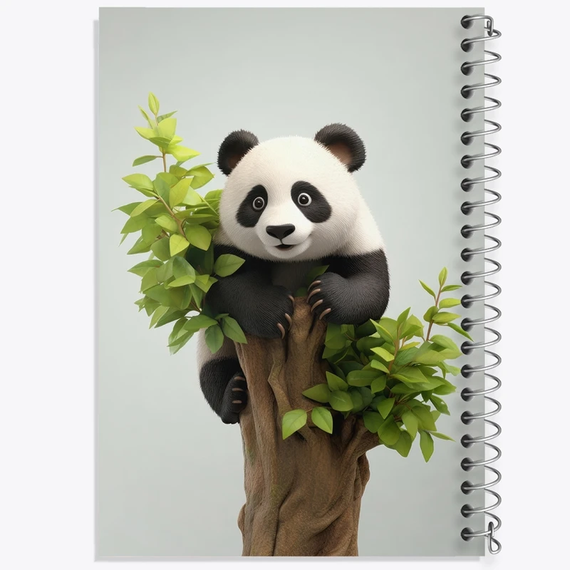 دفتر ژورنال نویسی 50 برگ خندالو مدل نقطه ای طرح پاندا کد F2574