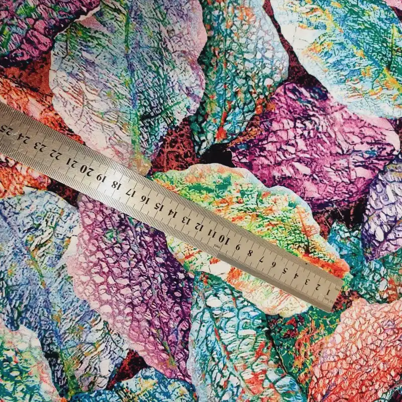 پارچه لباس مدل کودری نخی طرح پاییز کد A