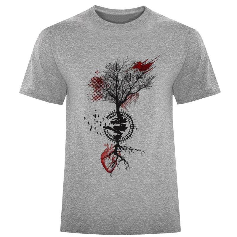 تی شرت آستین کوتاه مردانه مدل درخت D302