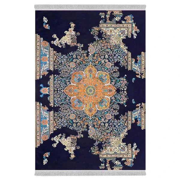 فرش پارچه‌ای دفه مدل فرشینه طرح مدرن کد 401