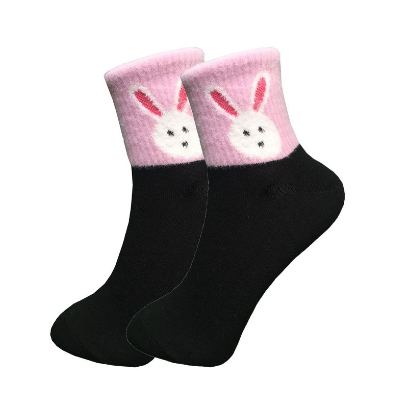 جوراب زنانه دون دزا مدل پشمی طرح خرگوش کد 402811-1