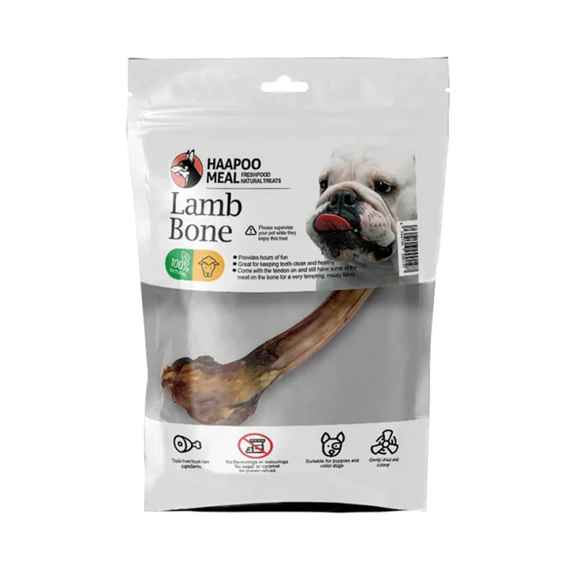 تشویقی سگ هاپومیل مدل قلم بره خشک کد Lamb Bone M وزن 100 گرم تشویقی سگ هاپومیل مدل قلم بره خشک کد Lamb Bone M وزن 100 گرم