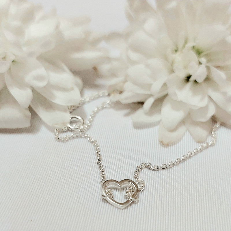 پابند نقره زنانه مدل قلب پابند نقره زنانه مدل قلب