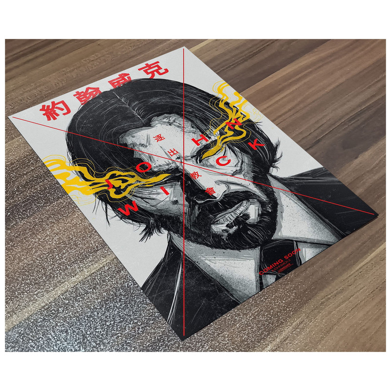 پوستر گوفی مدل والپیپر جان ویک تحت تعقیب در ژاپن طرح John Wick Wanted Japan کد JPN48