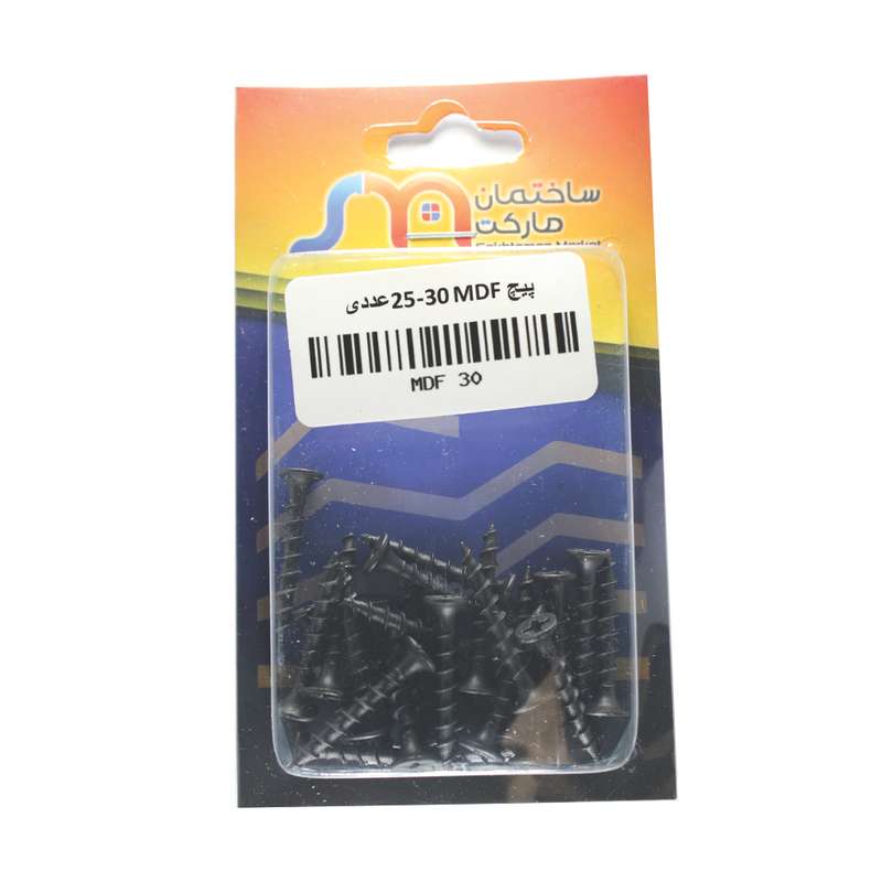 پیچ ام دی اف ساختمان مارکت مدل 120 بسته 25عددی