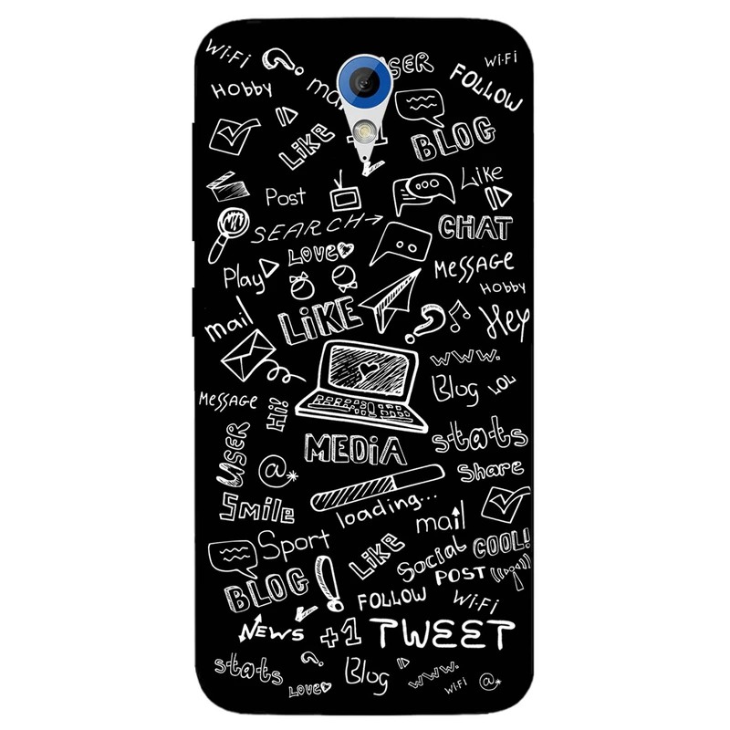 کاور مگافون طرح رسانه های اجتماعی مدل 1898 مناسب برای گوشی موبایل اچ تی سی One Desire 620 
