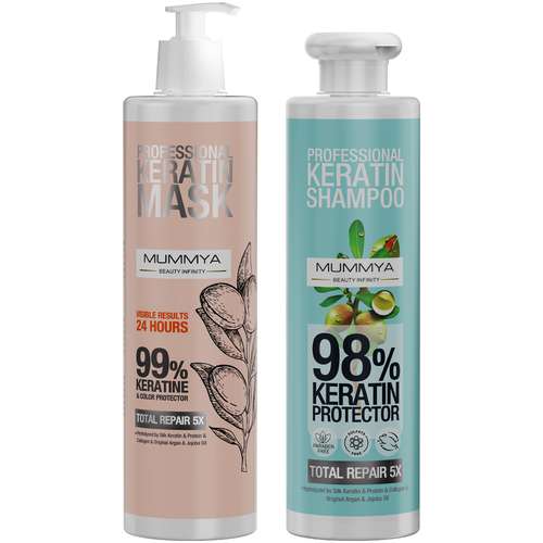 شامپو مو مومیا مدل Total Repair 5X Pro حجم 500 میلی لیتر به همراه ماسک مو حجم 500 میلی لیتر