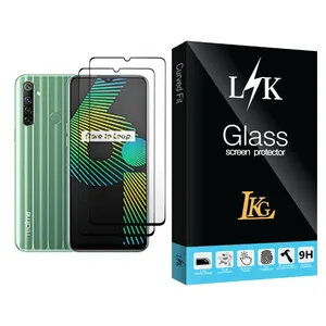 LKG LK Glass MIX002 Screen Protector For Realme 6i Pack Of 2