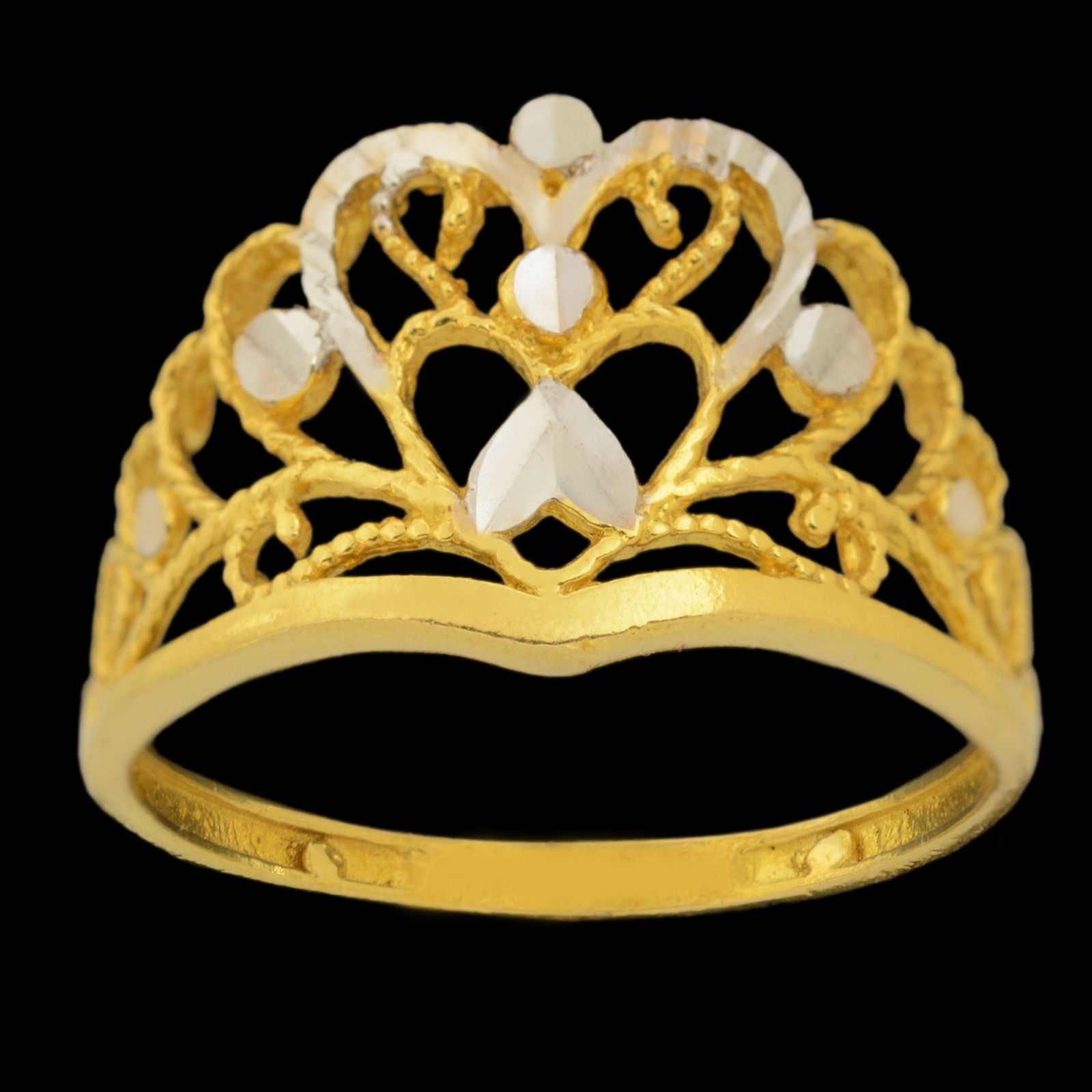 انگشتر طلا 18 عیار زنانه طلای مستجابی مدل تاج کد 670164 -  - 1