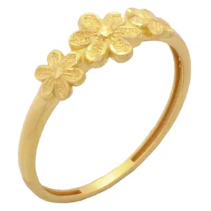 انگشتر طلا 18 عیار زنانه طلای مستجابی مدل گل آوا کد 25631 سایز 54