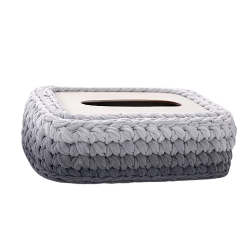 روکش قلاب بافی تریکو طرح جعبه دستمال کاغذی کد 0099