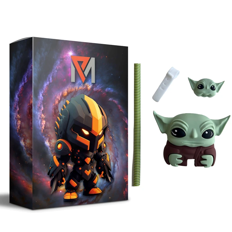 محافظ کابل ام پی مدل بیبی یودا کد S2 به همراه محافظ شارژر دیواری مجموعه 4 عددی