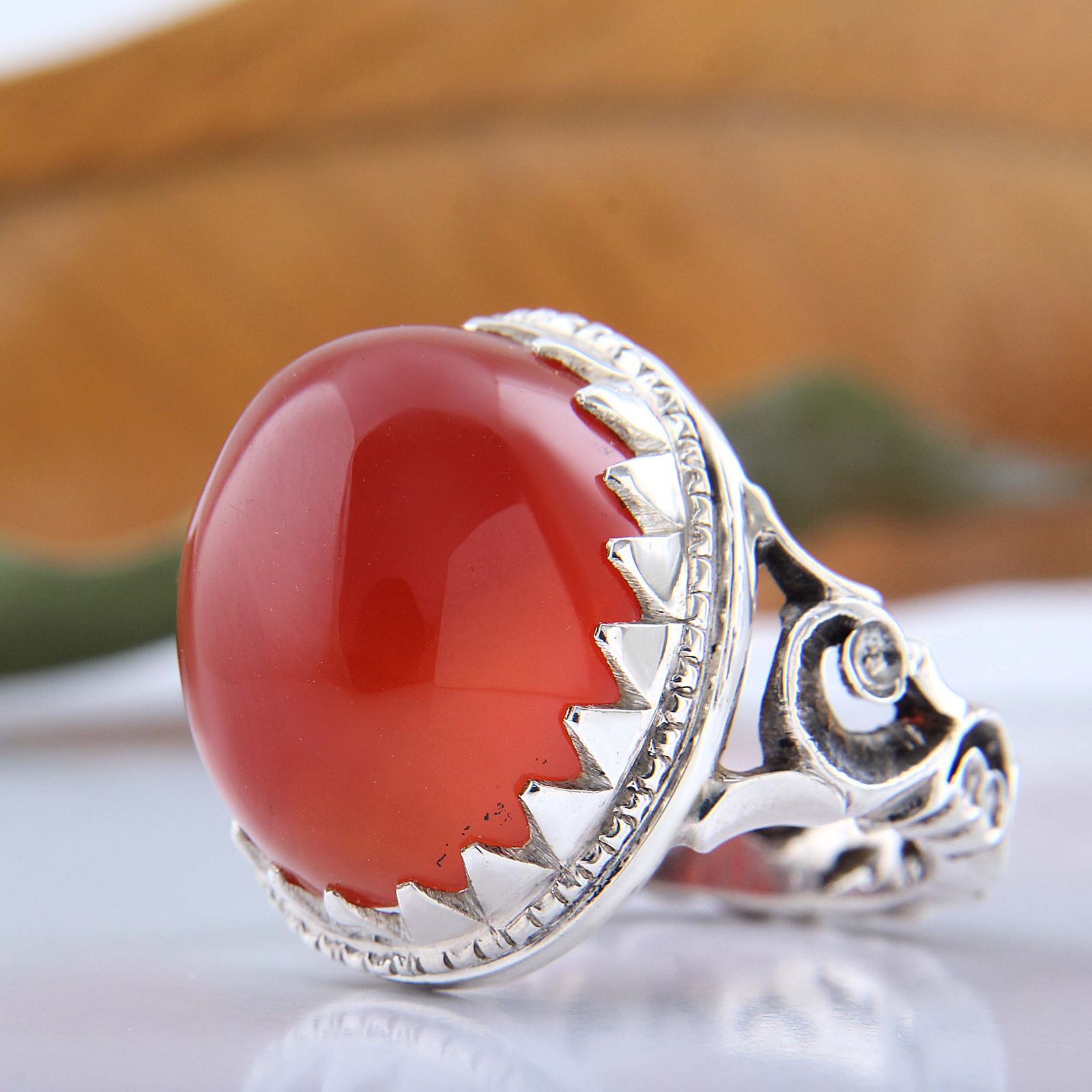 انگشتر نقره مردانه مدل رکاب اره کاری دست ساز کد AM_04582 -  - 7