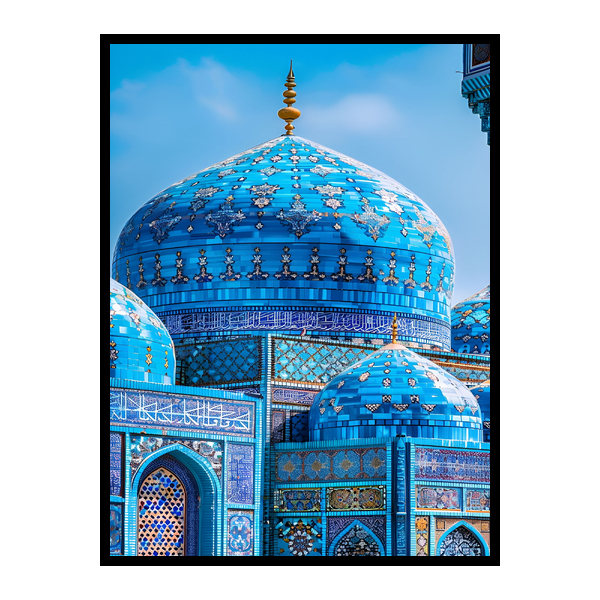 تابلو نوری بکلیت طرح مذهبی مسجد و معماری ایران مدل B-bu6929 فریم مشکی