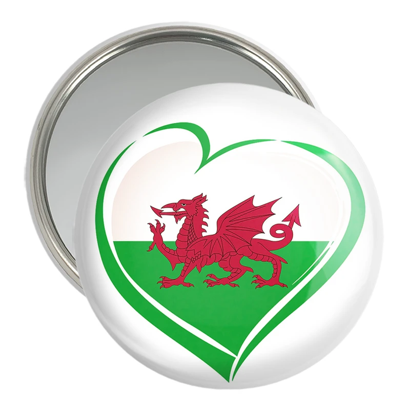 آینه جیبی خندالو مدل پرچم ولز  کد 20595