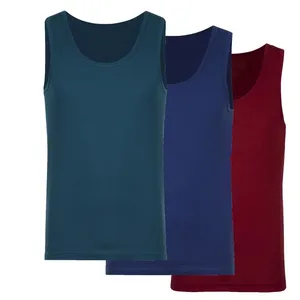 زیرپوش رکابی یقه گرد مردانه مدل AT014 مجموعه 3 عددی