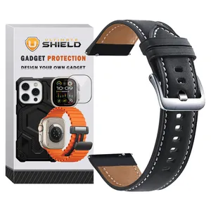 بند آلتیمیت شیلد مدل Leather SM TW مناسب برای ساعت هوشمند هایلو Solar plus RT3 22mm