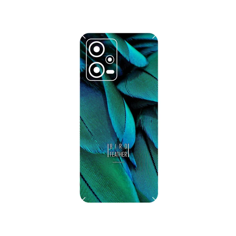 برچسب پوششی ماهوت مدل Green Feather مناسب برای گوشی موبایل شیائومی Redmi Note 12 5G