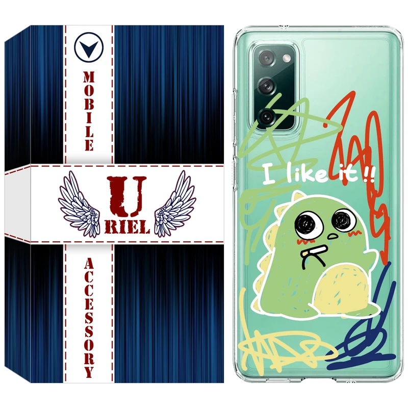 کاور یوریل مدل Clear کد 21 طرح دایناسور نقاش مناسب برای گوشی موبایل سامسونگ Galaxy S20 FE