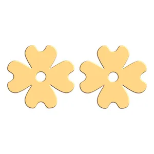 گوشواره طلا 18 عیار زنانه فرشته طرح گل WEL-000229