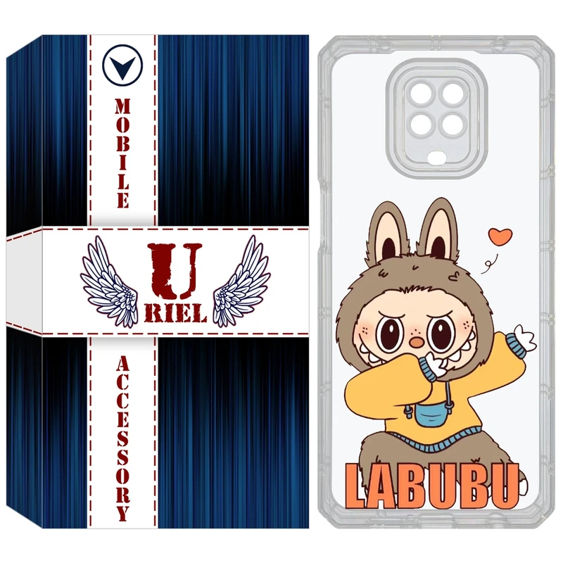 کاور یوریل مدل Clear کد 104 طرح لبوبو Labubu مناسب برای گوشی موبایل شیائومی Redmi Note 9S / Note 9 Pro / Note 9 Pro Max