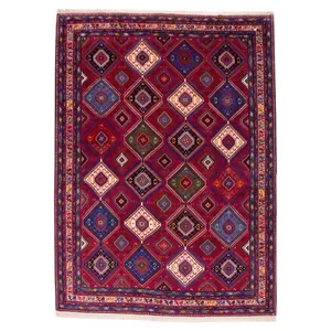 فرش دستباف یلمه نه و نیم متری سی پرشیا کد 179630 زمینه لاکی