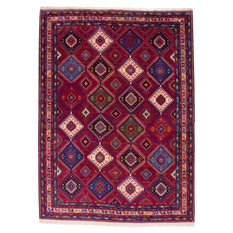 فرش دستباف یلمه نه و نیم متری سی پرشیا کد 179630 زمینه لاکی
