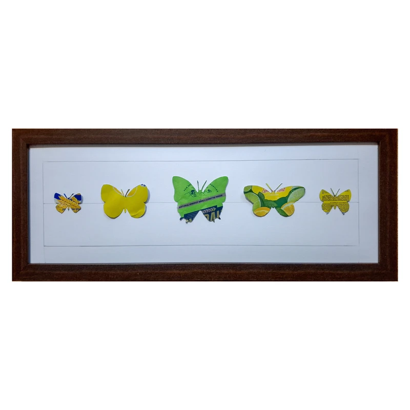  تابلو برجسته مدل پروانه های رنگارنگ پرگل کد 06