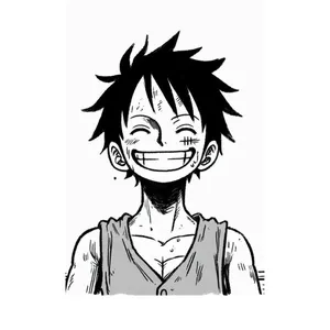 استیکر لپ تاپ و موبایل مدل انیمه طرح مانکی دی لوفی کد 153