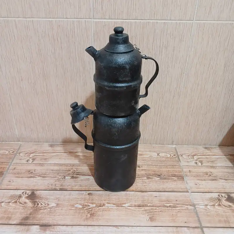 کتری و قوری سفری مدل زغالی