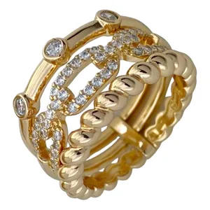 انگشتر زنانه ژوپینگ مدل R4115 مجموعه 3 عددی