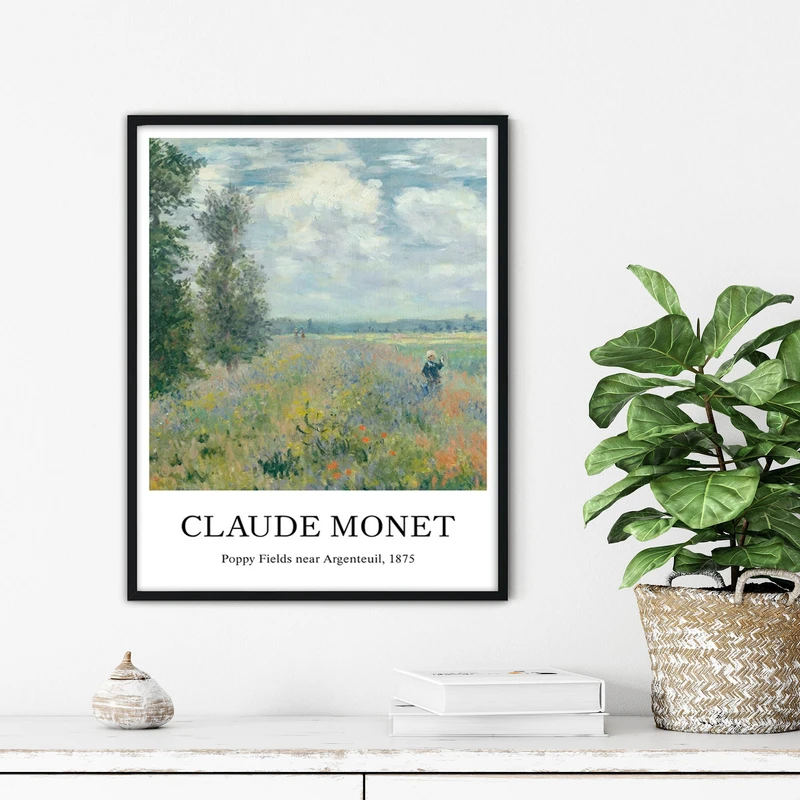 تابلو آتریسا طرح نقاشی کلاسیک مدرن مدل ATFHB46 فریم مشکی 