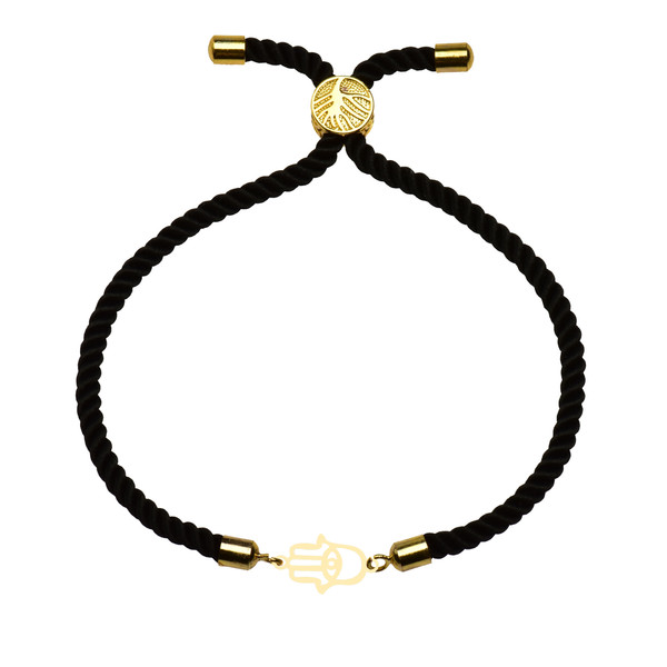 دستبند طلا 18 عیار زنانه کرابو طرح دست همسا مدل Kr102235