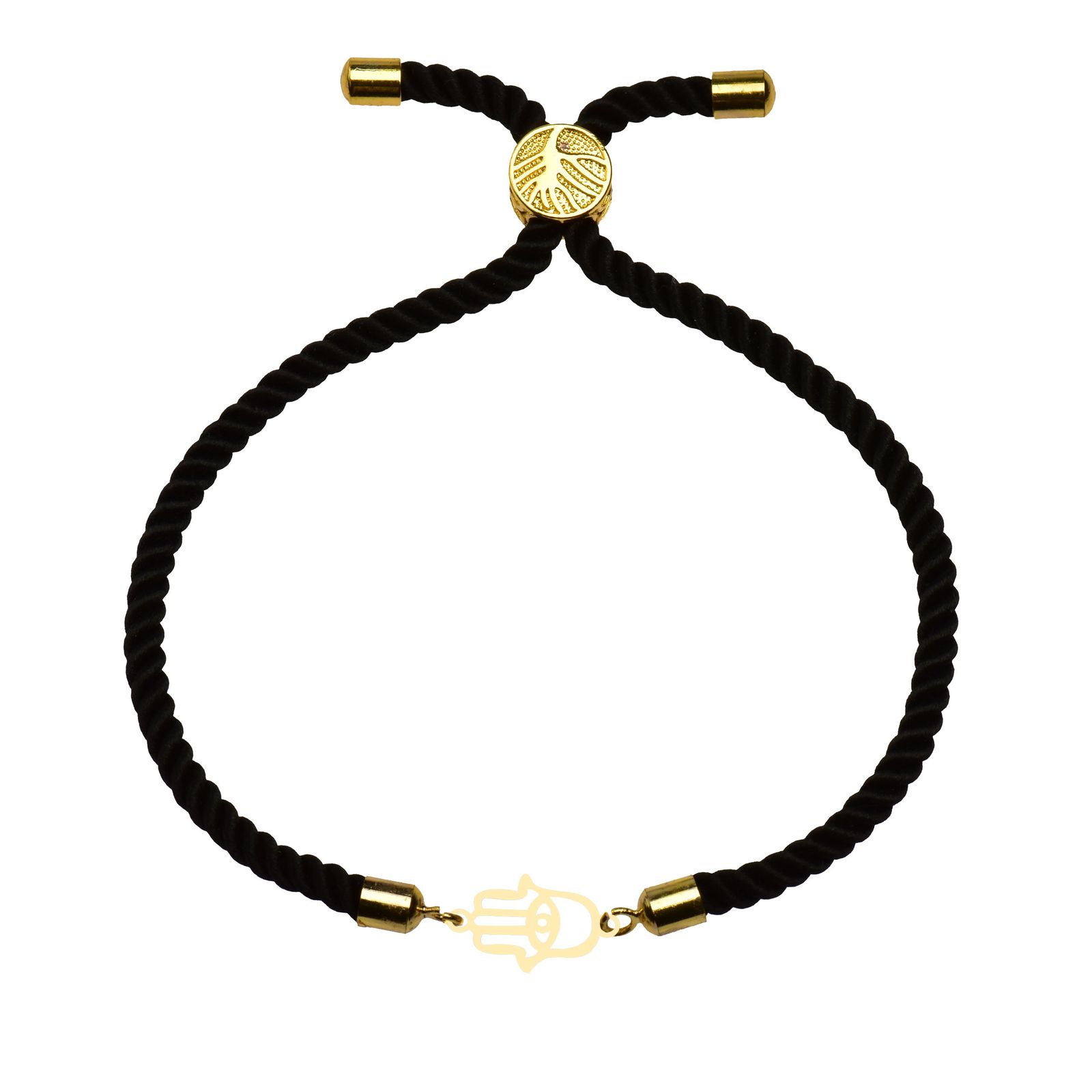 دستبند طلا 18 عیار زنانه کرابو طرح دست همسا مدل Kr102235 -  - 1