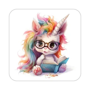 زیر لیوانی کاکتی طرح اسب تک شاخ و یونیکورن مدل mp32720