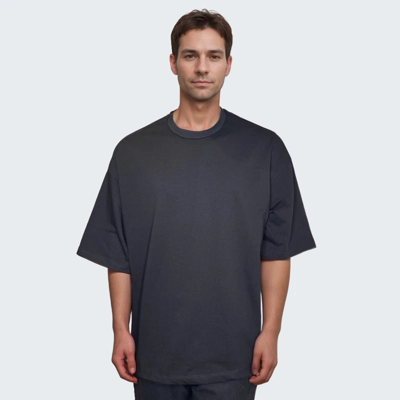 تی شرت اورسایز آستین کوتاه مردانه مدل ماکان