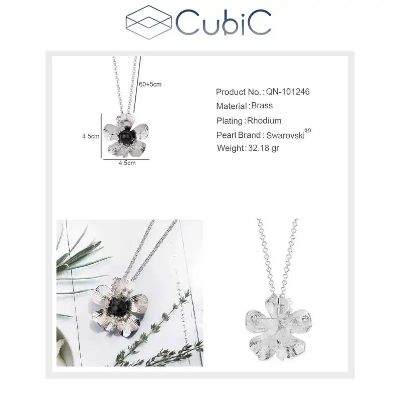 گردنبند زنانه کوبیک مدل QN-101248