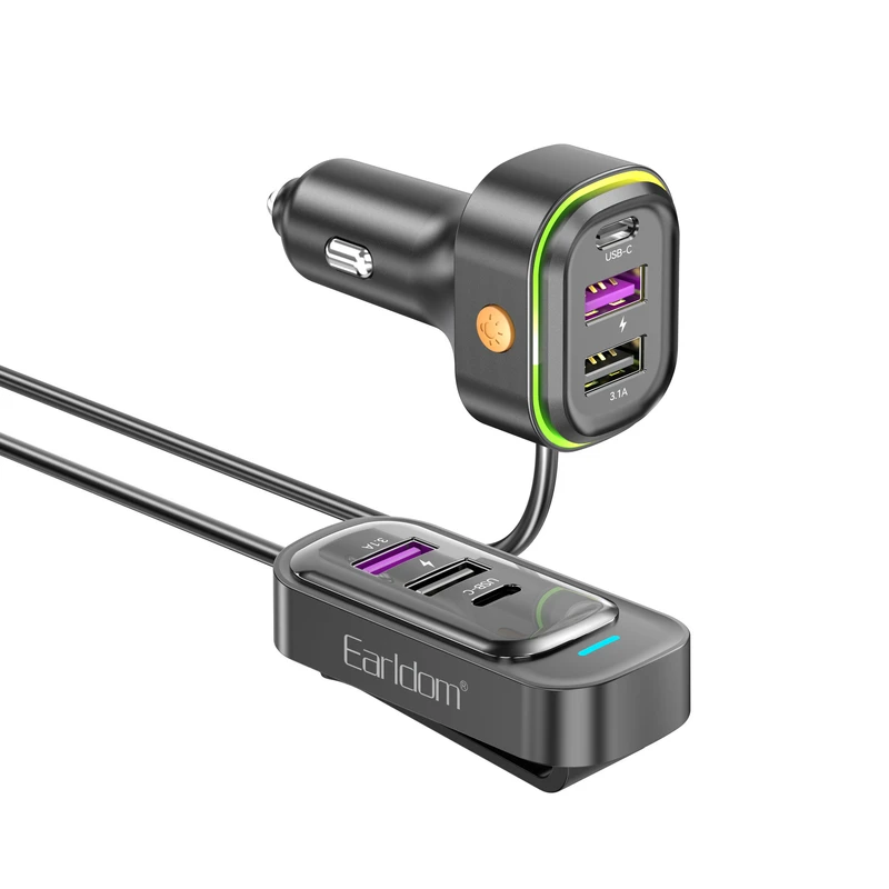 شارژر فندکی 65 وات ارلدام مدل 6IN1 CAR CHARGER CC26 