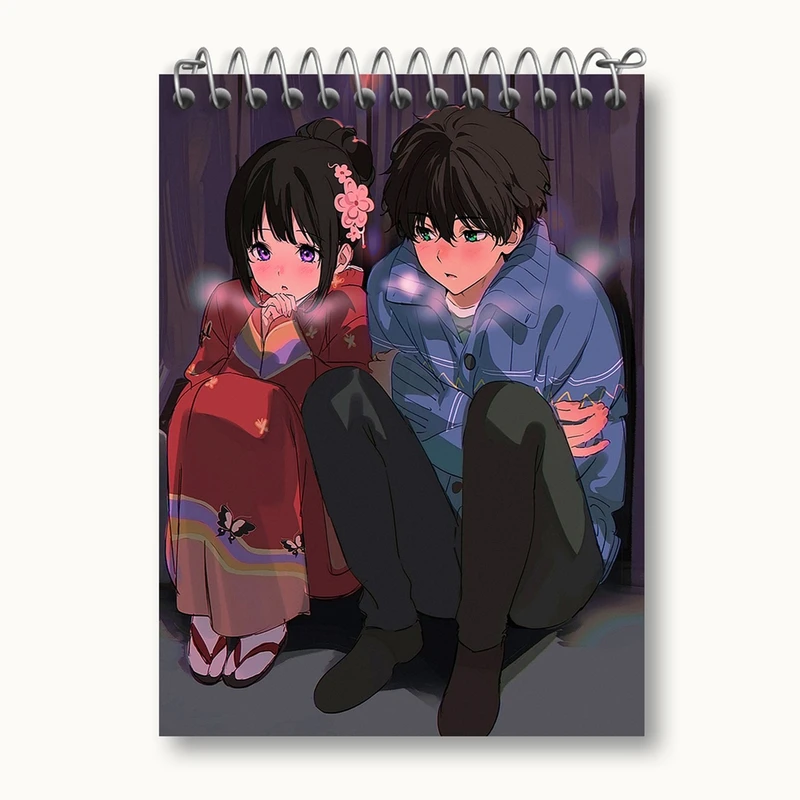 دفتر یادداشت 50 برگ خندالو مدل اورکی و چیتاندا انیمه هیوکا Hyouka کد 17095