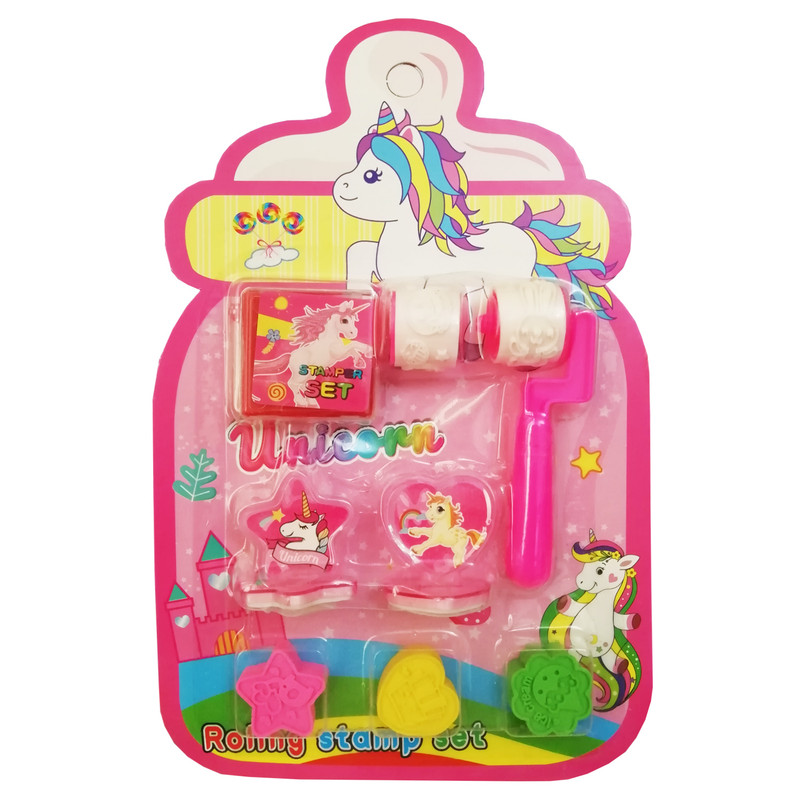 مهر و استامپ طرح یونیکورن کد 339 بسته 8 عددی 