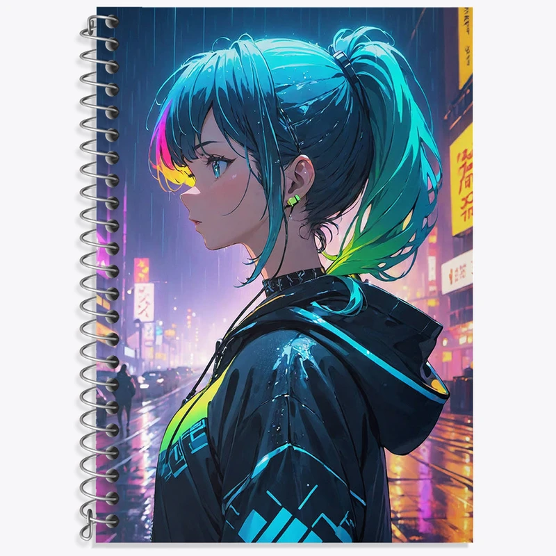 دفتر زبان 50 برگ خندالو مدل سه خط طرح دخترانه کد N1929