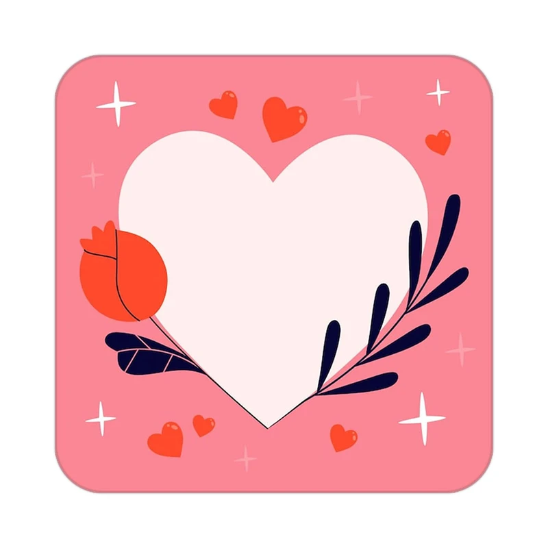 زیر لیوانی کاکتی طرح عاشقانه مدل mp37856