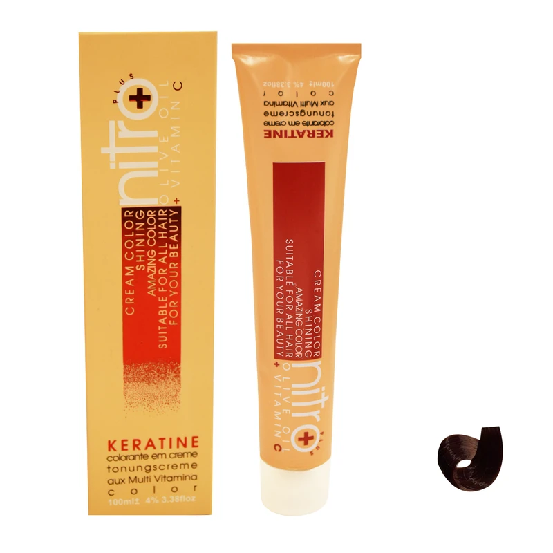  رنگ مو نیترو سری Keratine شماره 6.5 حجم 100 میلی لیتر رنگ بلوند طلایی تیره