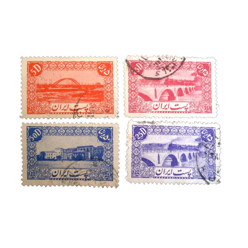 تمبر یادگاری مدل سی و سه پل کد IR2772 مجموعه 4 عددی