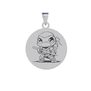 آویز گردنبند زنانه و مردانه هایکا مدل شخصیت کارتونی لاک پشت‌های نینجا کد ja.h 208