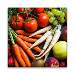 کاشی مدل R1094 طرح میوه گوجه هویج هلو ترب انگور کیوی